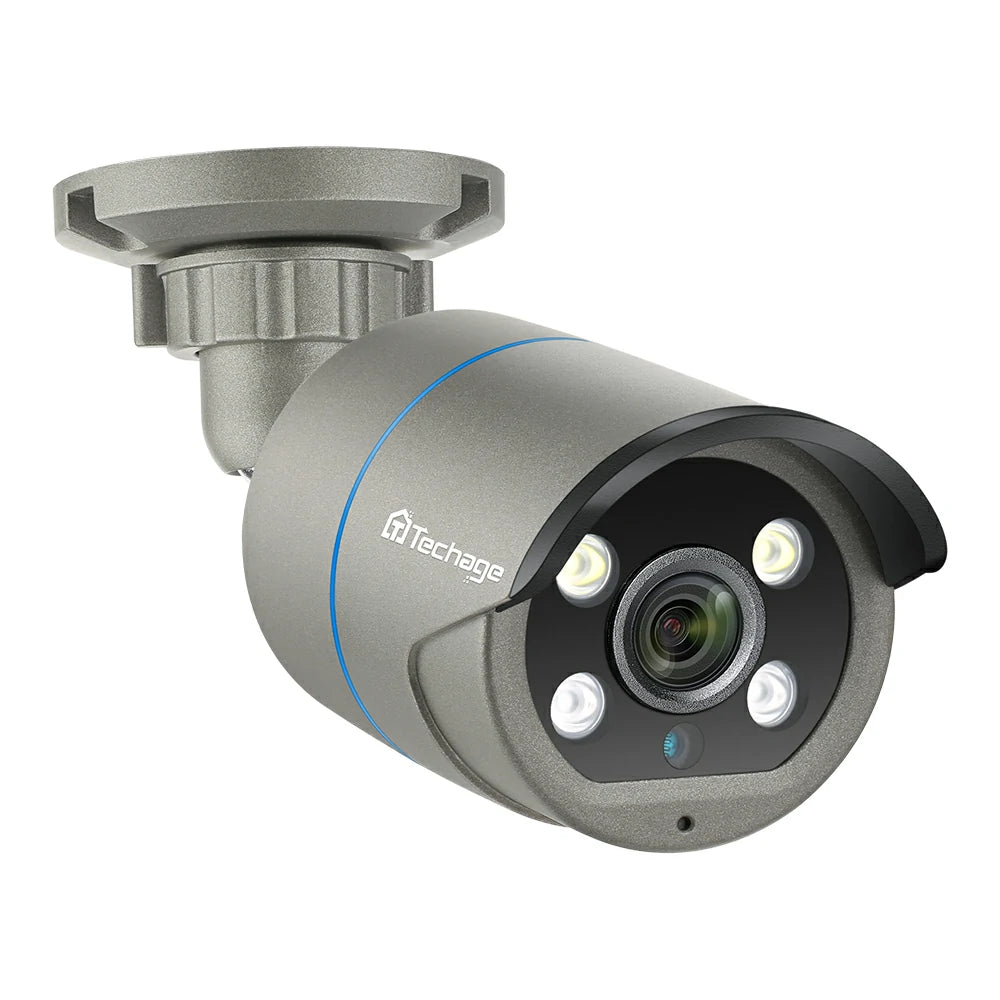 4MP POE IP Camera Wired Cameras 48V Techage