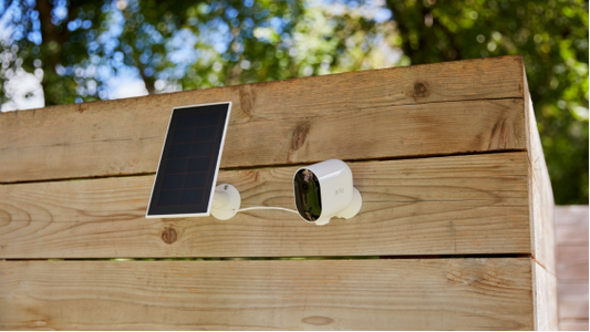 solar-powered camera in farm
