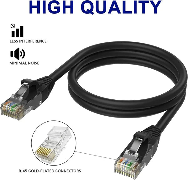 Reolink Câble Ethernet RJ45 Cat-5 18 Mètres (60 Ft) – Parfait Pour Caméras PoE Et Kits Vidéosurveillance, Connexion Stable Et Rapide