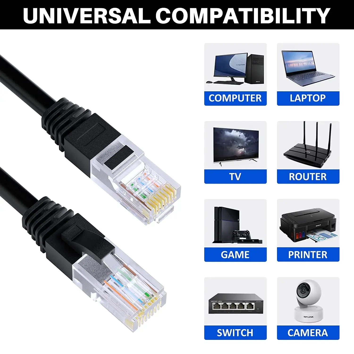 10M 20M 30M 50M Cat5 RJ45 Ethernet-Netzwerk-LAN-Kabel
