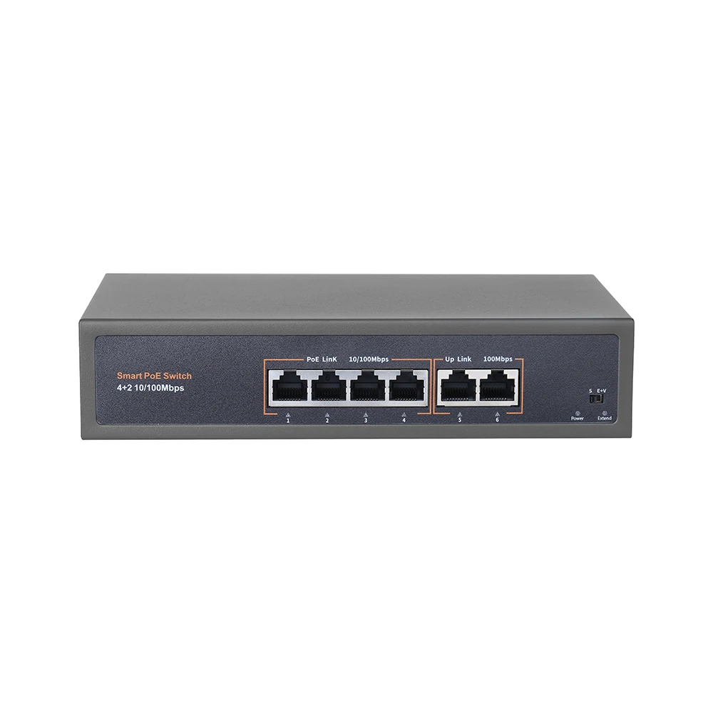 4+2 Port PoE+ Power Over Ethernet POE Switch – Techage.com