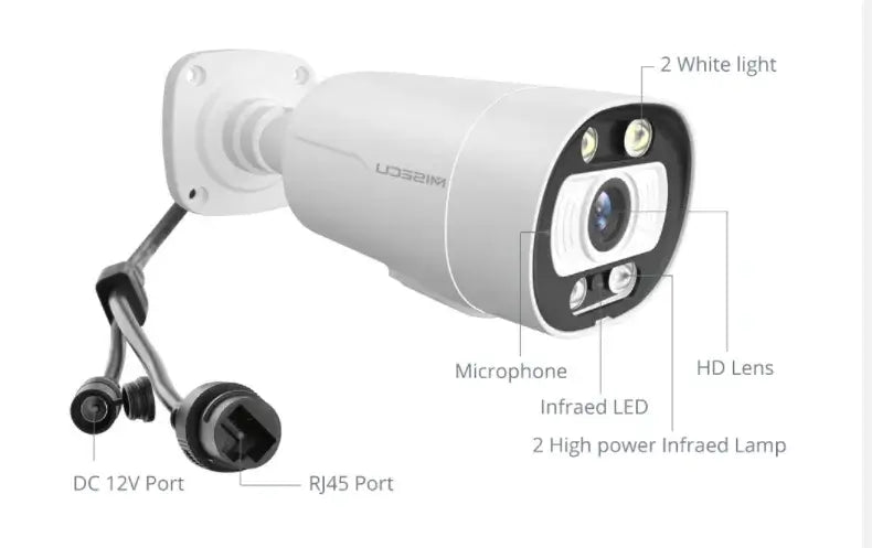 5MP 8MP Bullet POE-Kamera mit Misecu-Logo 
