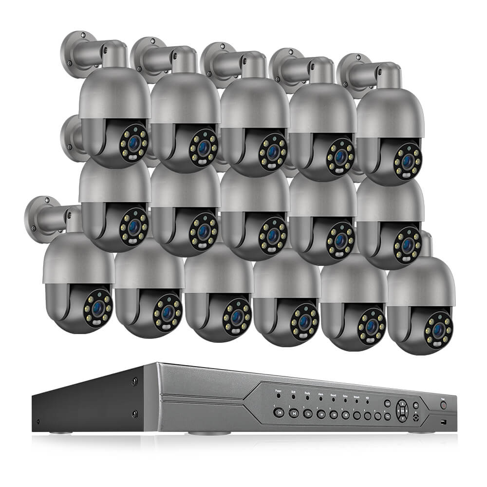 Système de caméra POE 16CH Vue à 360° avec disque dur de 3 To 