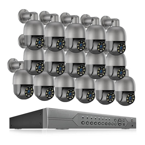 Système de caméra POE 16CH Vue à 360° avec disque dur de 3 To 