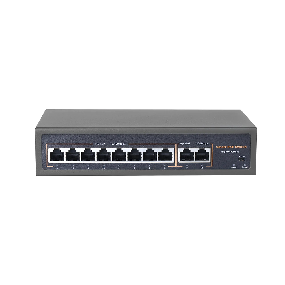 8+2 Port PoE+ Power Over Ethernet POE Switch