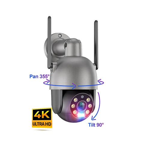 Caméra WiFi 4K 2K PT Gary avec projecteur de mouvement