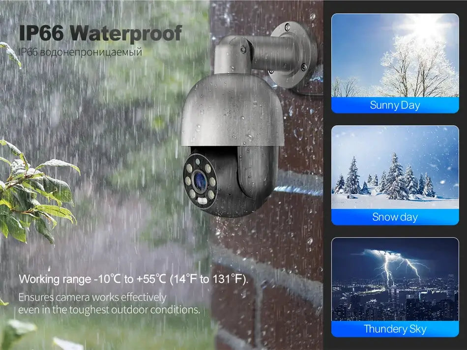 8MP 360° Outdoor POE Camera System support Pan Control