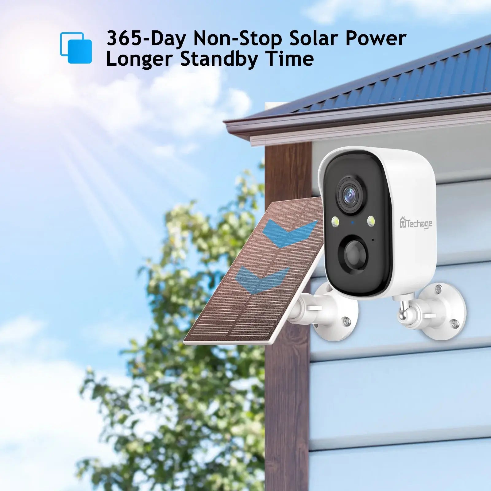 1080P Battery Powered Security WiFi Camera with Solar Panel