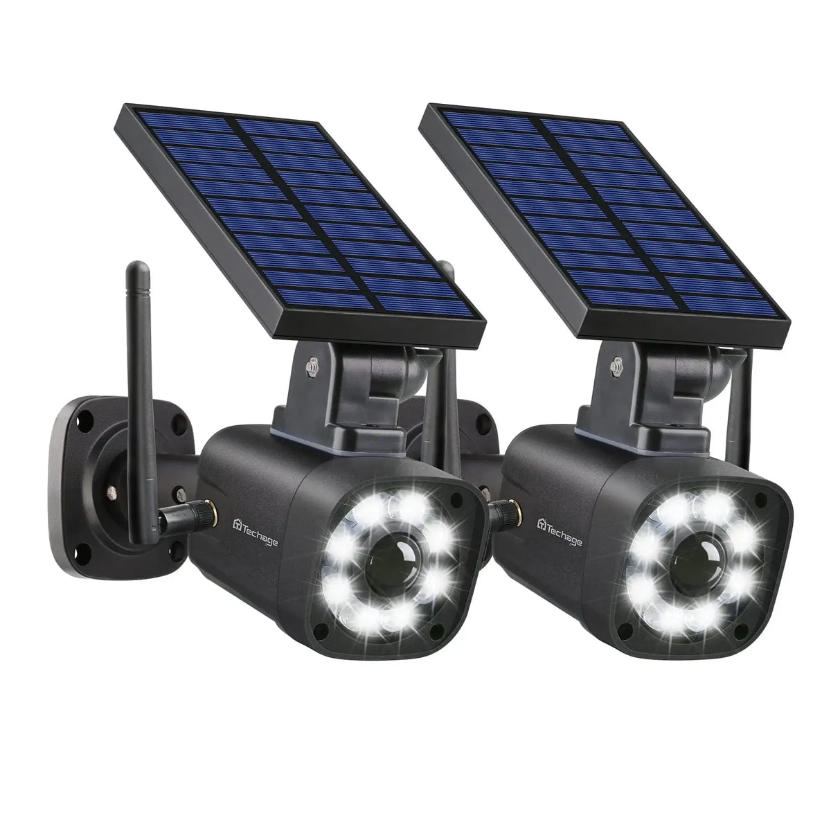 Dummy-Kamera, gefälschte Überwachungskamera mit LED (2er-Pack)