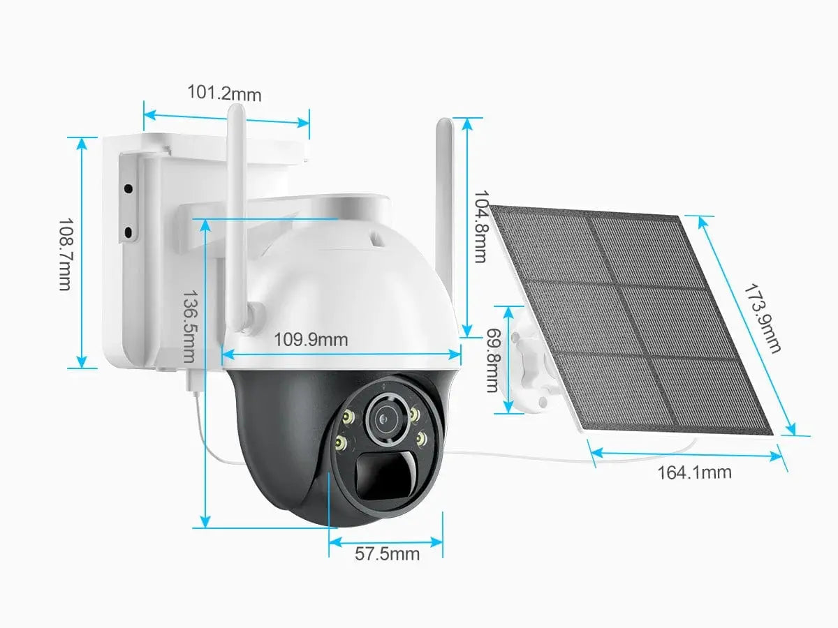 Caméra à batterie rechargeable Caméra sans fil 4MP avec alimentation solaire