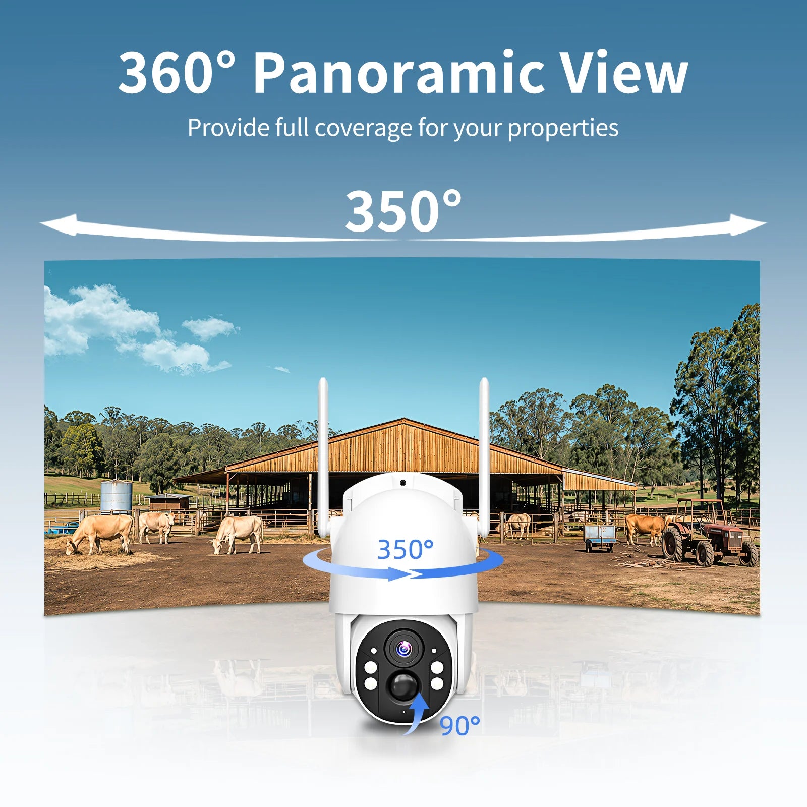 Techage 4G LTE Solar Security Camera Without WiFi, Battery Powered Outdoor Camera