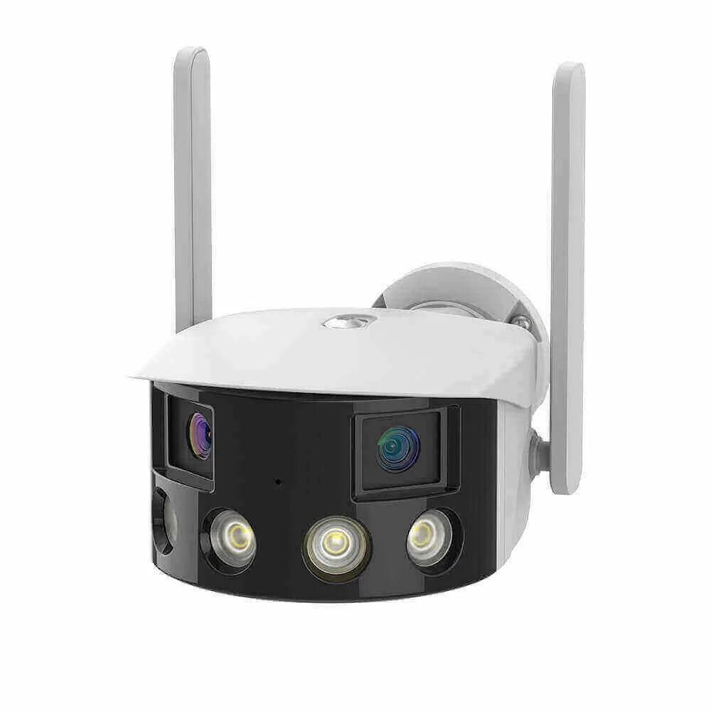 4MP Dual Lens Wifi IP Camera 180° Wide Angle with Color Night Vision ...