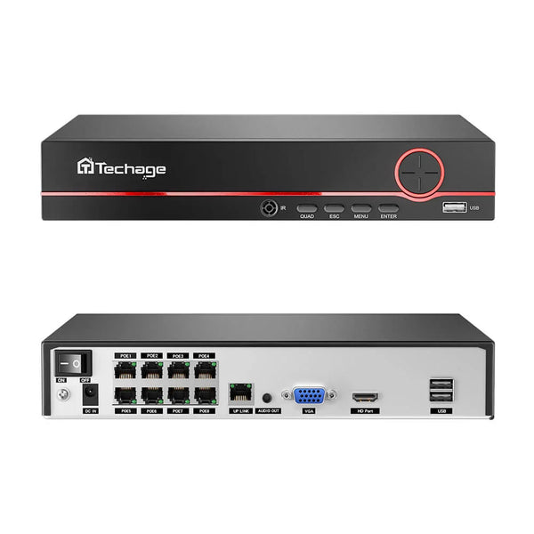 OOSSXX POE 防犯カメラ NVR レコーダー セキュリティ 8CH OOSSXX POE NVR ネットワーク ビデオ レコーダー 4K 800万画素 8